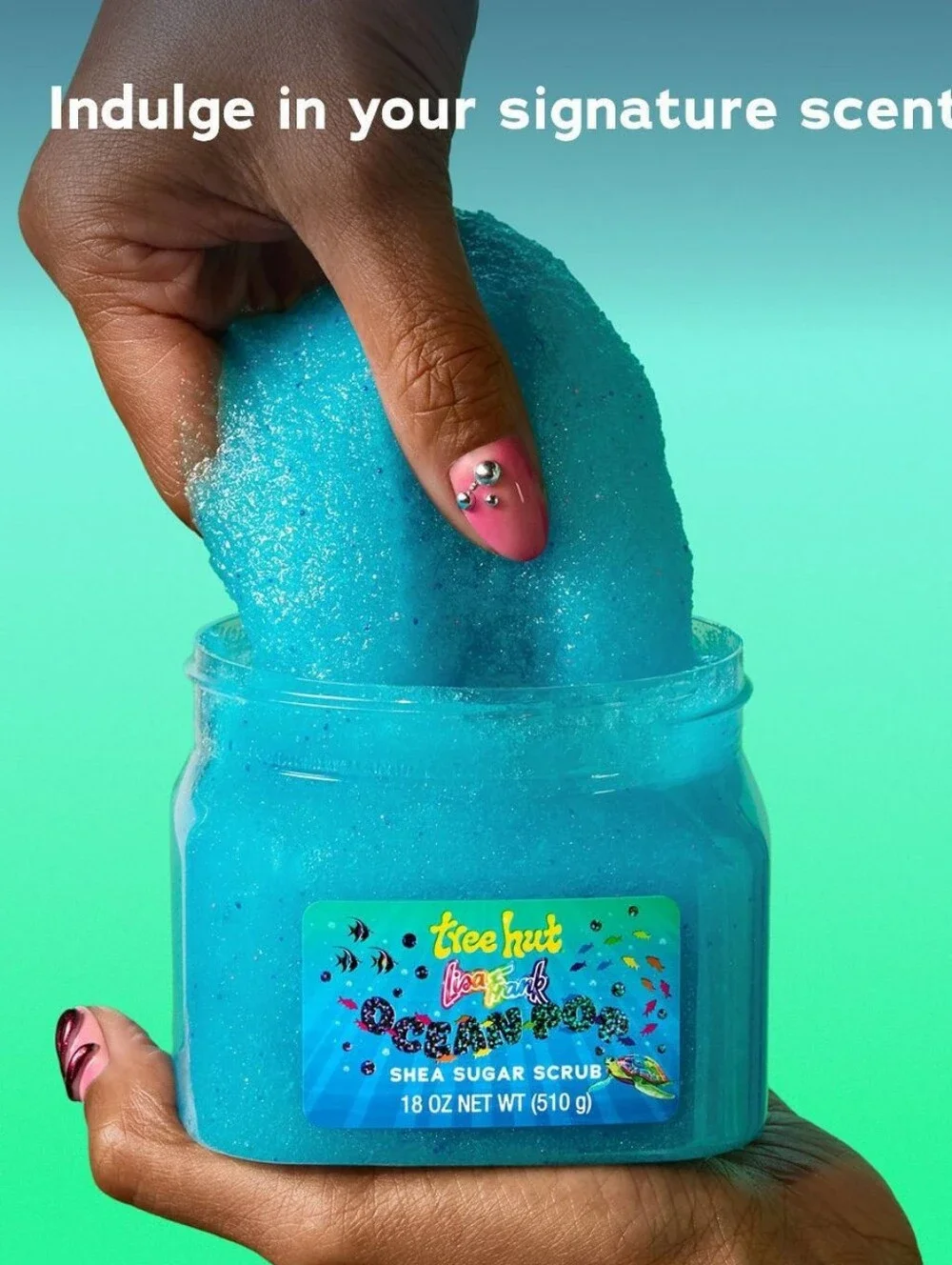 Tree Hut x Lisa Frank Ocean Pop Shea Sugar Glitter Body Scrub 18oz NEW